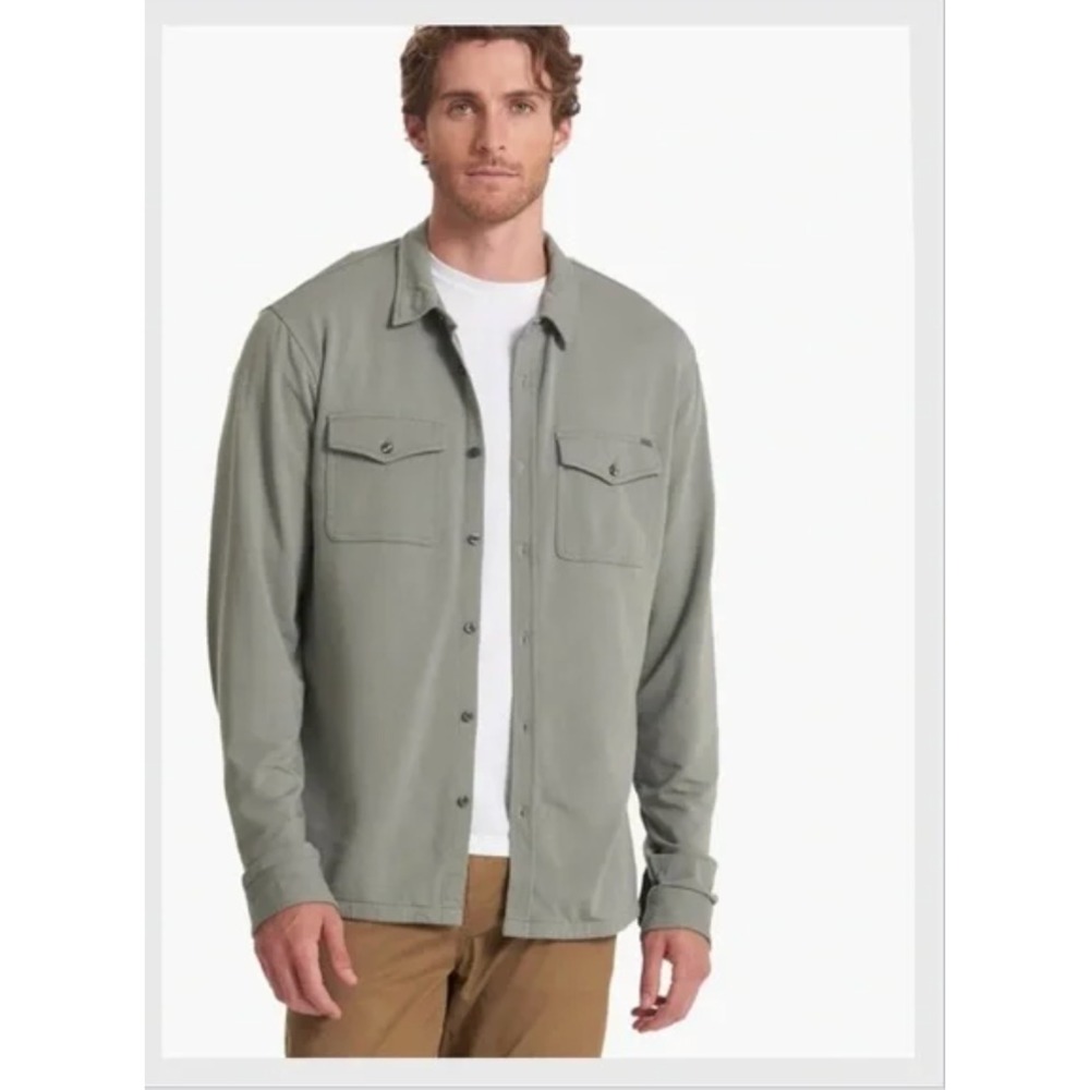 Vuori Sage Green Casual Button-Down Shirt